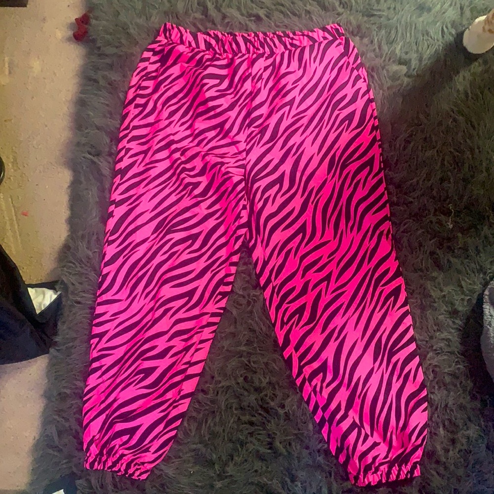2xl pink zebra pants !! Super comfy and cute